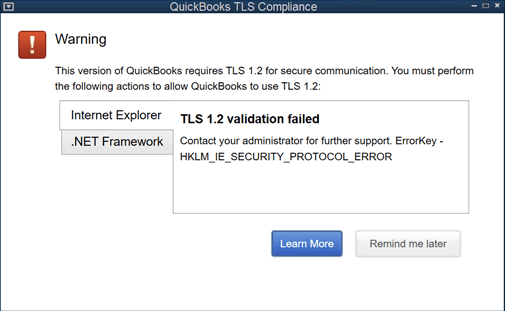 QuickBooks TLS 1.2 Error QuickBooks TLS 1.2 Error