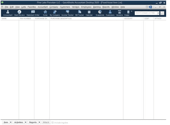 Set Up a Fixed Asset List in QuickBooks Set Up a Fixed Asset List in QuickBooks